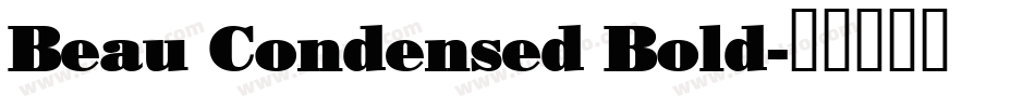 Beau Condensed Bold字体转换